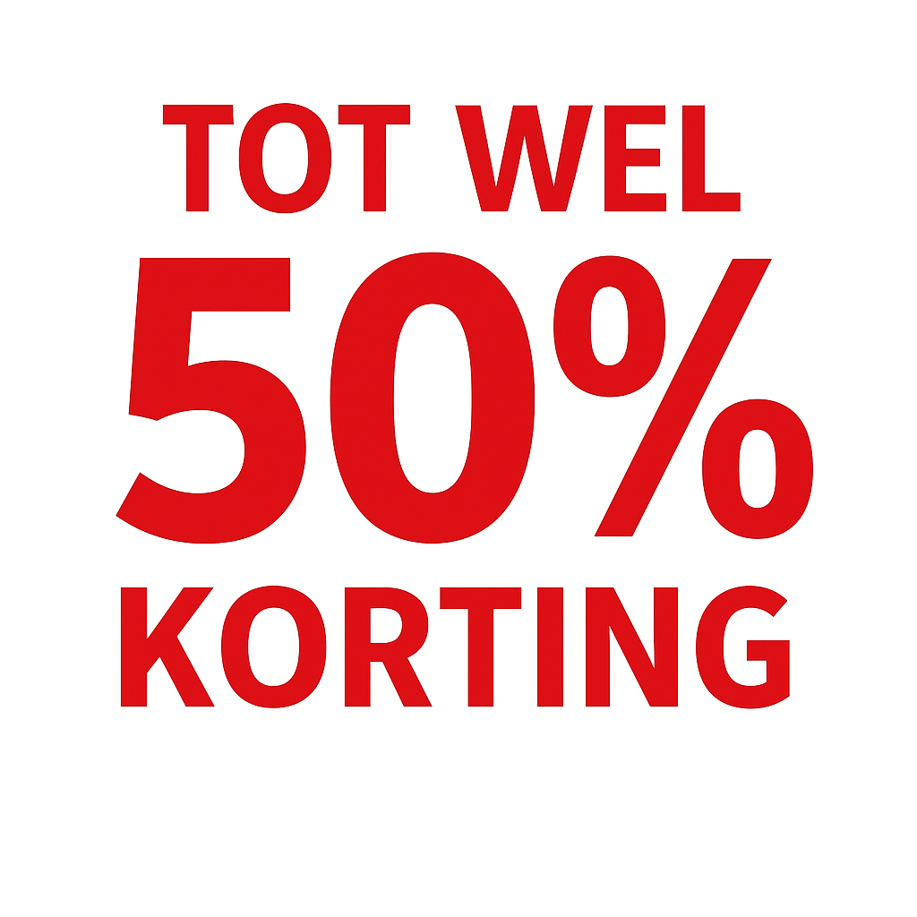 Tot wel 50% korting